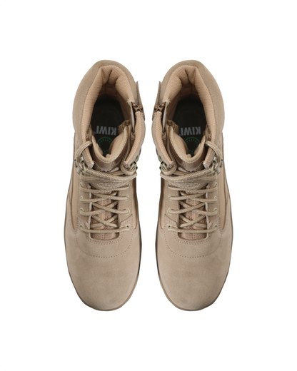 Kiwi Durable Sand Suede 6.5" Steel Toe Zipped Water Resistant Tactical Boots [60200]