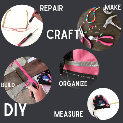 201 Piece Household Tool Kit in a Soft-Sided Tool Bag Pink - DT0020P