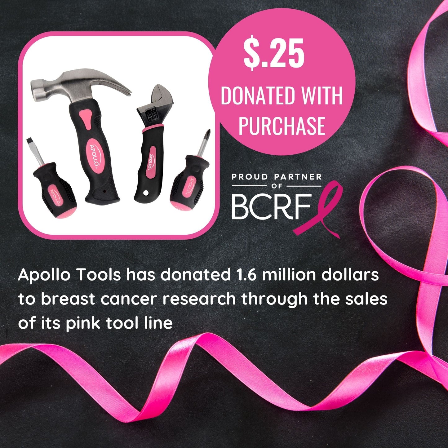 Four Piece Stubby Tool Set - Pink- DT0240P