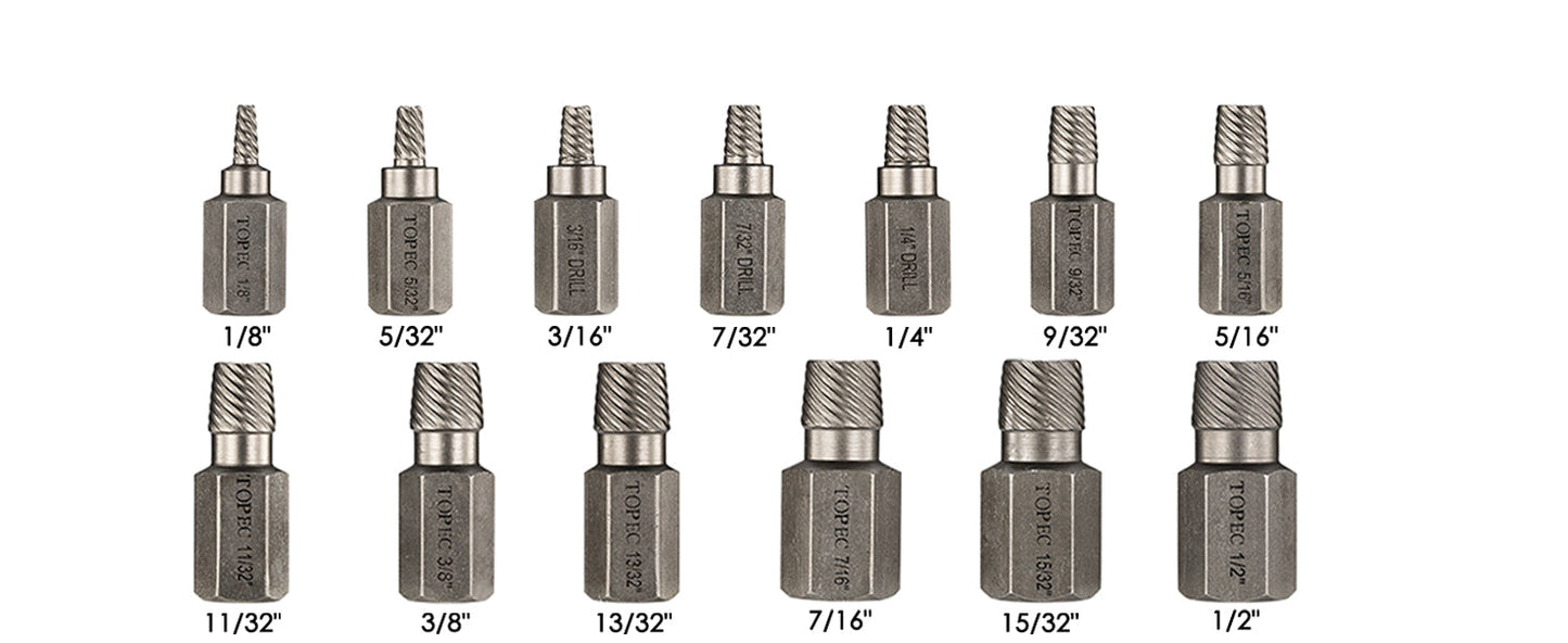 49-Piece Bolt and Screw Extractor Set with Drill Bits for Professional Auto Repair