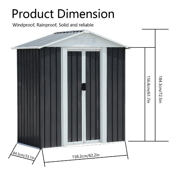 Compact Metal Garden Shed