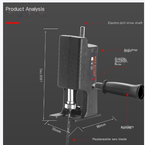 Drill-to-Saw Multi-Use Adapter