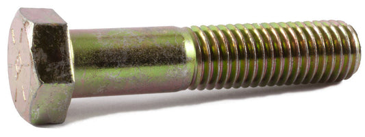 1/2-13 x 1 1/4 Grade 8 Hex Cap Screw Yellow Zinc Plated