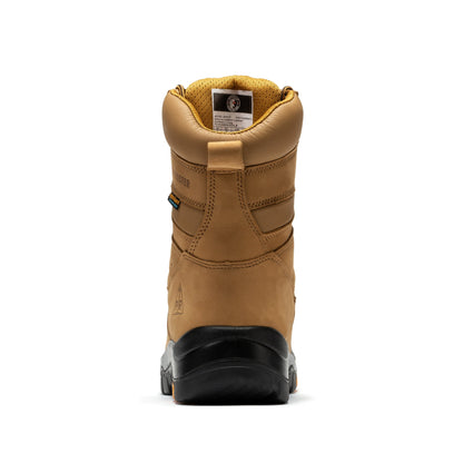 rockrooster Beaufort Men's Brown 8 inch Waterproof Composite Toe Work Boots AK831